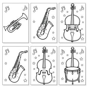 Kolorowanki: instrumenty jazzowe