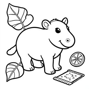 Kolorowanka: Mały tapir