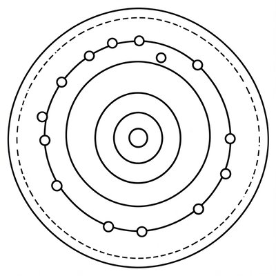 Szablon talerzyka — koło ze spiralą