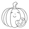Kolorowanka: dynia dla maluchów