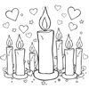 Kolorowanka: świeczki do kolorowania