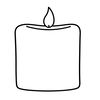 Szablon świeczki - kształt do wycięcia