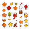 Arkusz naklejek: Małe jesienne ikony