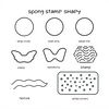 Arkusz stempelków i kształtów gąbkowych