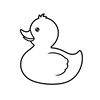 Szablon kaczki (kontur) — do wycinania