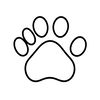 Szablon: kontur kociej łapki do kolorowania