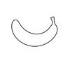 Szablon: Banan — kształt do wyklejanki