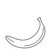 Szablon: Banan — kształt do wyklejanki
