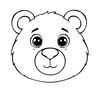 Kolorowanka - pyszczek misia do kolorowania