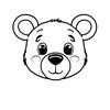 Kolorowanka - pyszczek misia do kolorowania
