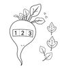 Kolorowanka — liczenie liści (1–3)