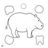 Szablon hipopotama (duży)
