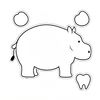 Szablon hipopotama (duży)