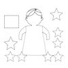 Szablony do wycinania — laleczka i gwiazdki