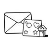 Kolorowanka: list i koperta (prosta)