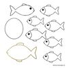 Szablon elementów rybki (A4) - wycinanki