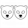 Szablon maski niedźwiedzia polarnego (do wydruku)