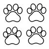 Szablon łapy niedźwiedzia — prosty kontur do druku