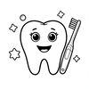 Kolorowanka — uśmiechnięty ząbek