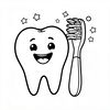 Kolorowanka — Ząbek i szczoteczka