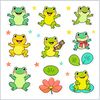 Arkusz naklejek — małe żabki
