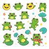 Arkusz naklejek — małe żabki