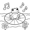 Kolorowanka — Mała żabka
