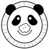 Kolorowanka — pyszczek pandy z talerzyka