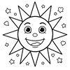 Kolorowanka — Uśmiechnięte słoneczko