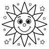 Kolorowanka — Uśmiechnięte słoneczko