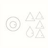 Szablony do wycięcia: kółka i trójkąty