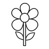 Kolorowanka: prosty kwiatek