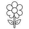 Kolorowanka: prosty kwiatek