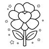 Kolorowanka — papierowy kwiatek