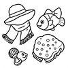 Kolorowanka: Kapelusz Prima Aprilis i skarby zabawy