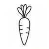 Kontur marchewki — szablon do wydruku