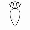 Kontur marchewki — szablon do wydruku