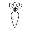 Kolorowanka: duża marchewka