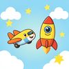 Obrazek do powitania: samolot i rakieta