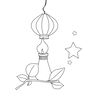 Kolorowanka: lampion i płomyk