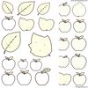 Szablony liści i jabłek - wycinanki