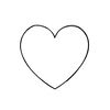 Szablon serduszka — kontur