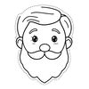 Szablon twarzy dziadka do druku