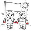 Kolorowanka — flaga i chusteczki