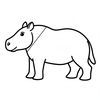 Szablon konturu tapira do wycięcia