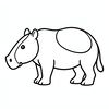 Szablon konturu tapira do wycięcia