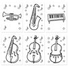 Kolorowanki: instrumenty jazzowe