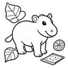 Kolorowanka: Mały tapir