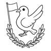 Kolorowanka — Gołąb i flaga