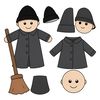 Wzór pacynki / pluszaka Kominiarza (szablon)